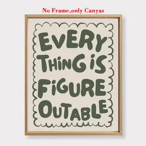 Vintage Poster Wall Art Print, Inspirational Quote Canvas Painting, Retro Style Sage Decor, Living Room & Bedroom Decoration