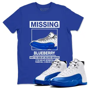 Unisex T-shirt to match Jordan 12 Blueberry - Missing Sneaker. 100% Cotton for Casual Wear. Comfortable Summer Unisex T-Shirt to match Jordan Sneaker. Streetwear Style. urban outfitters