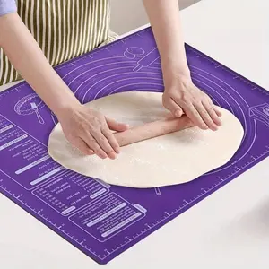 Pad Baking Mat Sheet Kneading Dough Mat For Kitchen Rolling Dough Pizza Large Dough Non-Stick Maker Holder Bakeware