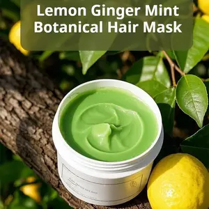 Lemon Ginger Mint Hair Mask – Silicone-Free Deep Repair Conditioner for Frizzy, Dry, Damaged Hair | Plant-Based, Smoothing & Hydrating