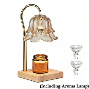 Cozy Home Ambiance Lamp, Gold Floral Candle Warmer with Timer & Height Adjustable Feature Thoughtful Present for Mom