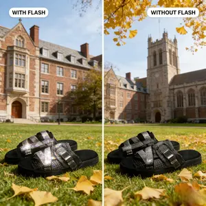 Anti-Slip Reflective Slides |   3M Full Reflective, Adjustable Straps, Arch Support for All Feet Types