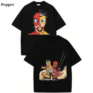 Superstyle Spidey vs Mark Grayson War Comic Double Printed Lightweight Tee TV Series Graphic T-Shirt Apparel Classic Sweatshirt, Hoodie, Comfort Colors