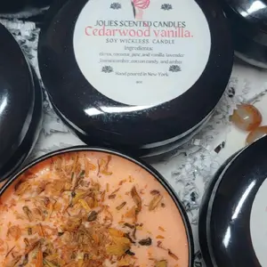 Wickless Candle Soy 9oz Tin for Electric Candle Jar Warmer - Highly Scented Vanilla Cherry Decor Gift, Room Decor & Aroma Freshener