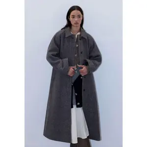 CEREAL WOOL-BLEND COAT | herringbone