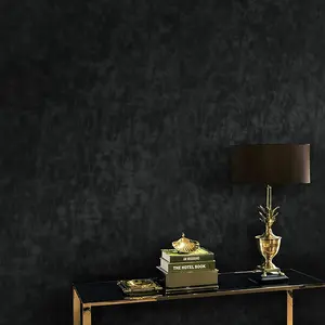 Peel and Stick Wallpaper Black Removable Wallpaper Modern Black Embossed Thicken Self Adhesive Textured Contact Paper for Cabinets Walls  Vinyl Roll 78.7"x 15.7"