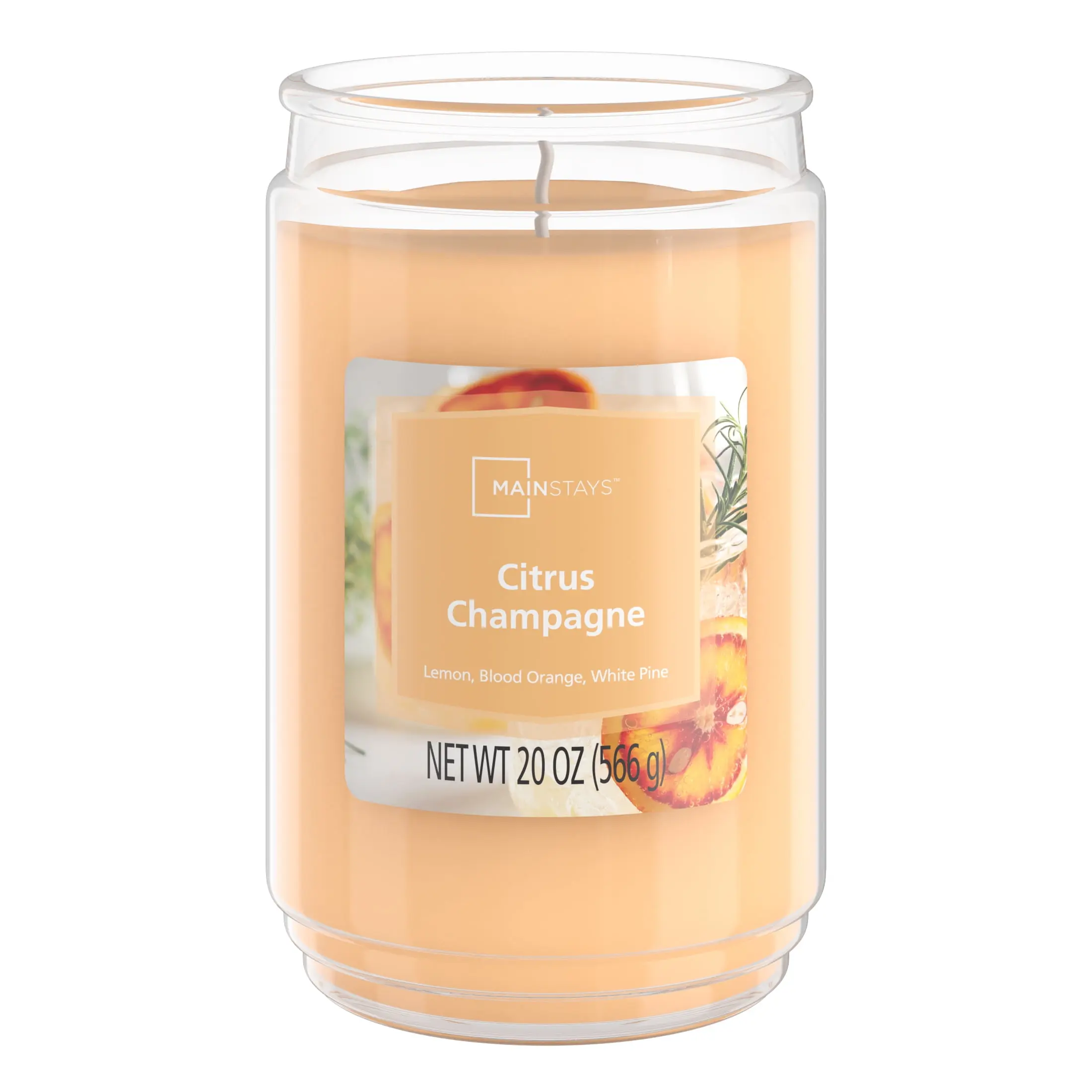 Citrus Champagne Scented 3-Wick Glass Jar Candle, 20Oz Candle-lite