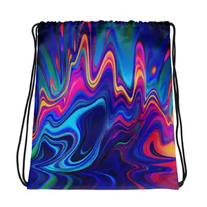 Cosmic Waves Drawstring bag