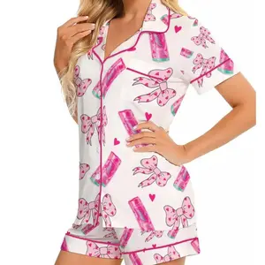 Alani Nu Pink Slush Satin Pajama Set, Energy Drink Inspired Sleepwear, Cute Unisex Beverage Loungewear Gift