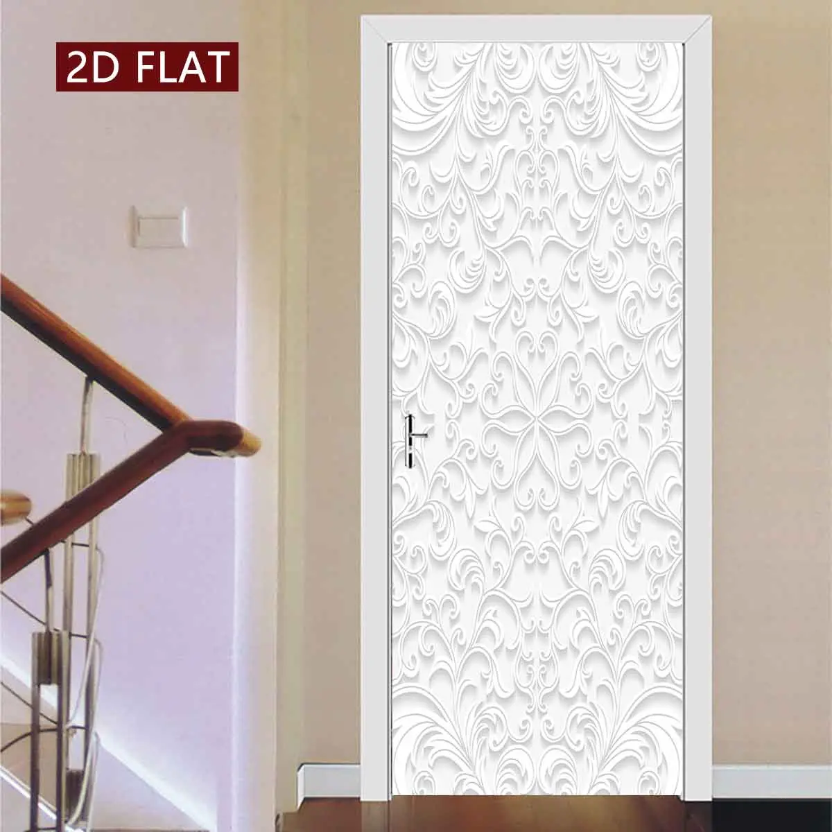 Modern Door Sticker, 2 Counts/set Easy Apply Peel & Stick Door Decal, Waterproof & Scratch Resistant Decoration Painting for Home, Kitchen, Bathroom, Bedroom, Ornaments