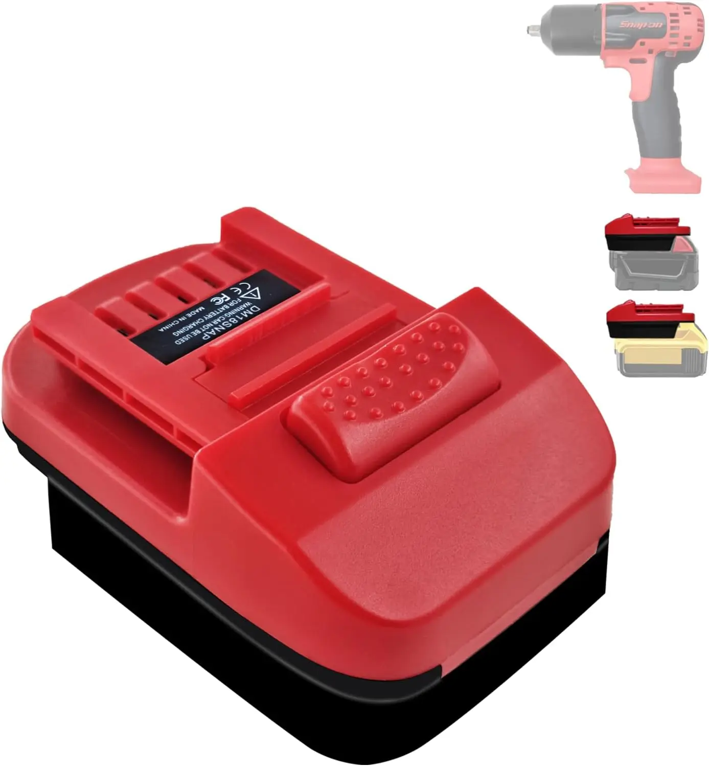 TPDL Snap-on 18V Drill Adapter Unit, Detachable Cordless Tool Accessory for Dewalt 20V MAX XR & Milwaukee M18 Lithium Ion Batteries - Enhances Battery Runtime, Job Site & Outdoor Use, Detachable Adapter