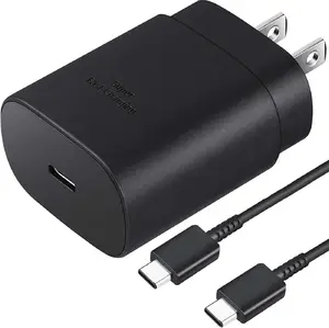 25W USB-C Fast Wall Charger with Type-C to Type-C Cable | Rapid Charging Power Adapter for Samsung, iPhone 15 & USB-C Devices