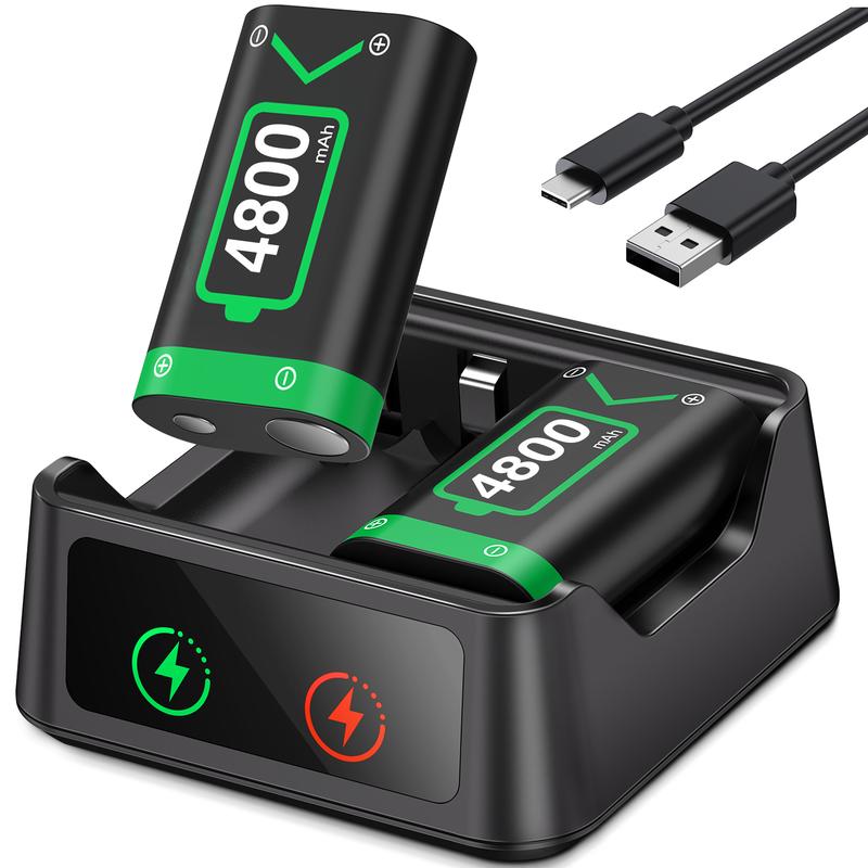 Xbox One Controller Battery Pack,2x4800mWh Fast Charging USB Xbox ...