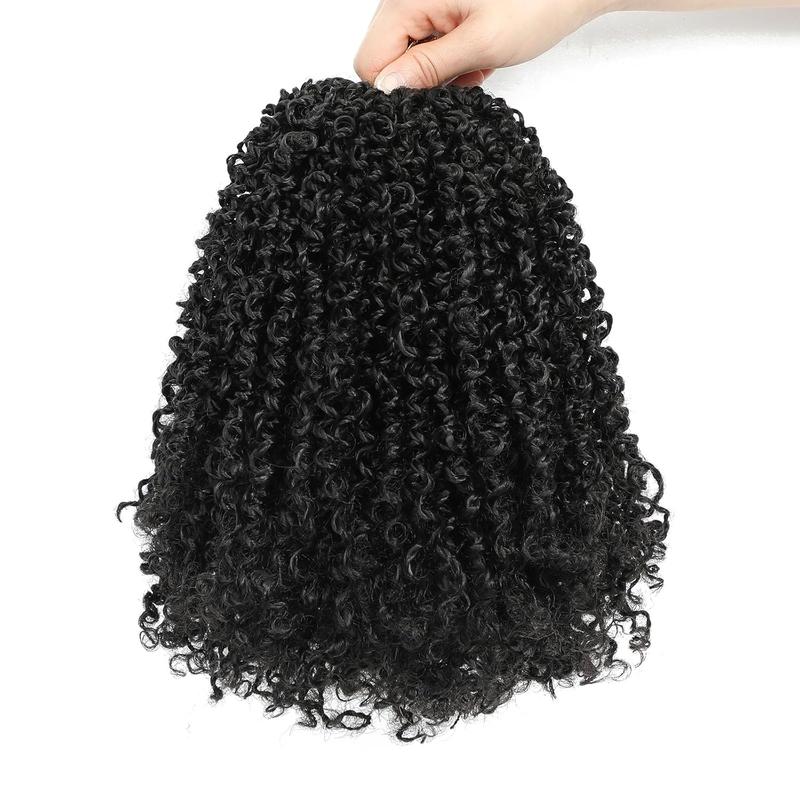 BEFUNNY 8 Inch Pre-looped Yanky Twists Crochet Braids 3 Packs  Passion Twist with Curly Ends Spring Mini Twist Crochet Hair for Black Women Boho Crochet Braids Synthetic