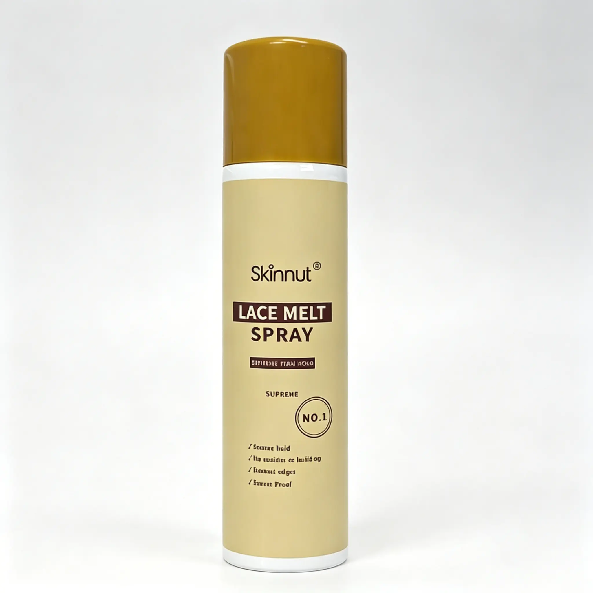 SKINNUT Lace Melting Aerosol Spray for Installing Wigs, Invisible Strong Hold, Smooth Seamless Finish, Sweat-Proof Residue-Free Liquid Formula, 5.07 fl oz (150ml), Lace Melting Spray, Wig Installation, Install Wig