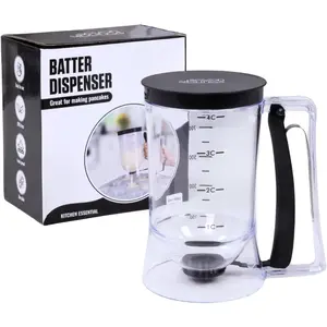 Batter Dispenser with Squeeze Handle - Pancake Batter Dispenser, Pancake Dispenser for Better, Cupcake Batter Dispenser, Pancake Pourer Dispenser, Pancake Mix Dispenser, Waffle Batter Dispenser
