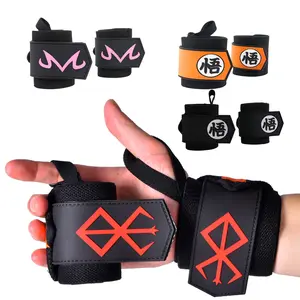 1 Pair Gym Sports Weight Lifting Wrist Wraps Wristband Support Brace Heavy Duty Training Lifting Straps Protector Powerlifting