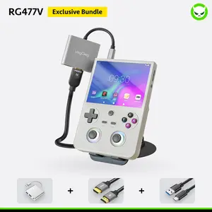 Anbernic RG477V【Buy 1 Get 1 HDMI Cable(8K)+1 Multi-Port Adapter+1 Type-C Cable】Android 14 OCA Full Lamination 4.7-inch LTPS In-Cell Display 1280*960 Resolution Dimensity 8300 Processor Mali-G615 MC6 5500mAh Bluetooth Ready to Use