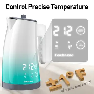 Temperature Control Electric Water Boiler, BPA-Free, Fast Boil for Coffee, Tea & Baby Formula Home Round Temperature Control Electric Water Boiler, BPA-Free, Fast Boil for Coffee, Tea & Baby Formula Home Round