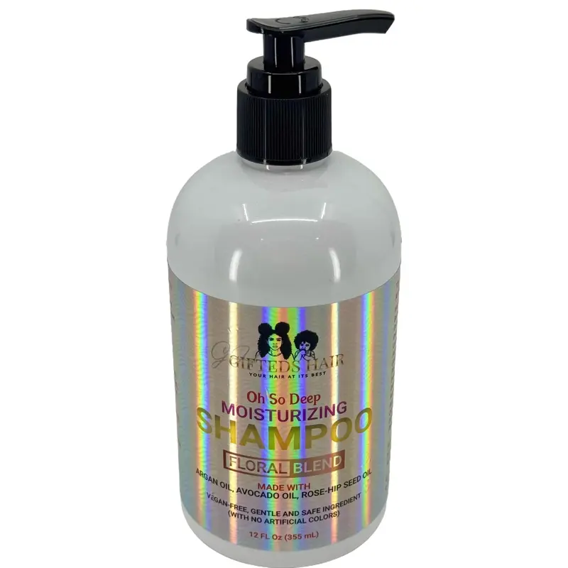 Oh So Deep Hydrating Shampoo, Gentle Nourishing Haircare Cleanser with Argan, Avocado, Rose-Hip Seed, Lavender & Chamomile Oils, Relaxing Frizz Control, Shine-Boosting, Color-Safe, Vegan-Friendly Blend Hydrate, Gifted Cosmetics