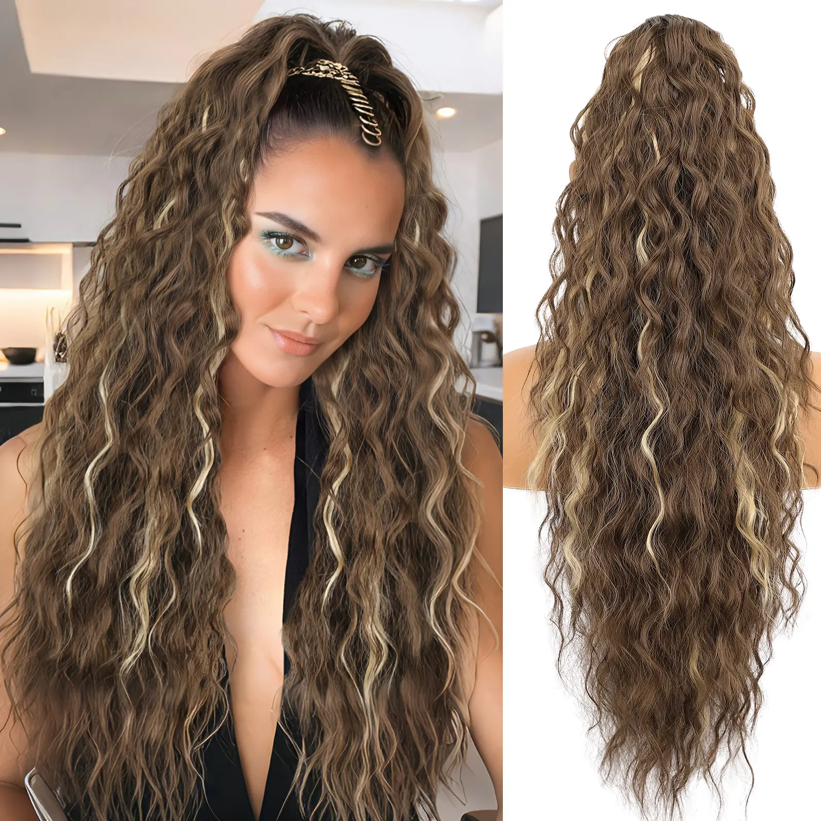 Chocolate brown with golden highlights
