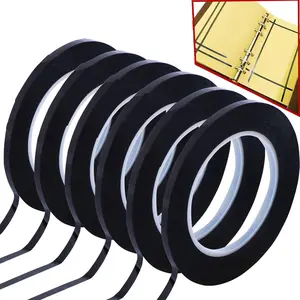 6pcs 6mm 1/4 inch Lightning Width Graphic, 108 Feet Feet Long per Roll, Whiteboard Pinstripe Tape Grid Marking Gridding Self Adhesive Artist Tape Black