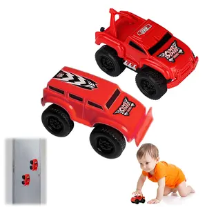 Red Magnetic Anti-Gravity Wall-Climbing Toy Car - Inertial & Magnetic Dual Play, Climbs Iron Surfaces, Random Style, Ideal Gift for Kids
