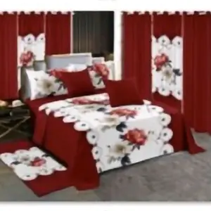 13pcs Bed Sheet bedding with curtains king size