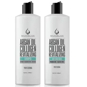 Maximilian Argan Oil Collagen Shampoo and Conditioner Set - Sulfate Free Shampoo and Conditioner Set for All Hair Types