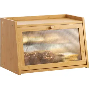 Large Bread Box, Easy Access & Cleaning -  Bread Box for Kitchen Countertop with  Door (, Medium)