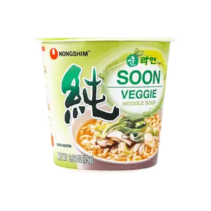 Nongshim Soon Vegan Ramen Original Flavor Cup - 75g, Plant-Based Korean Instant Noodles, No Meat, No Seafood, Delicious & Healthy Meal