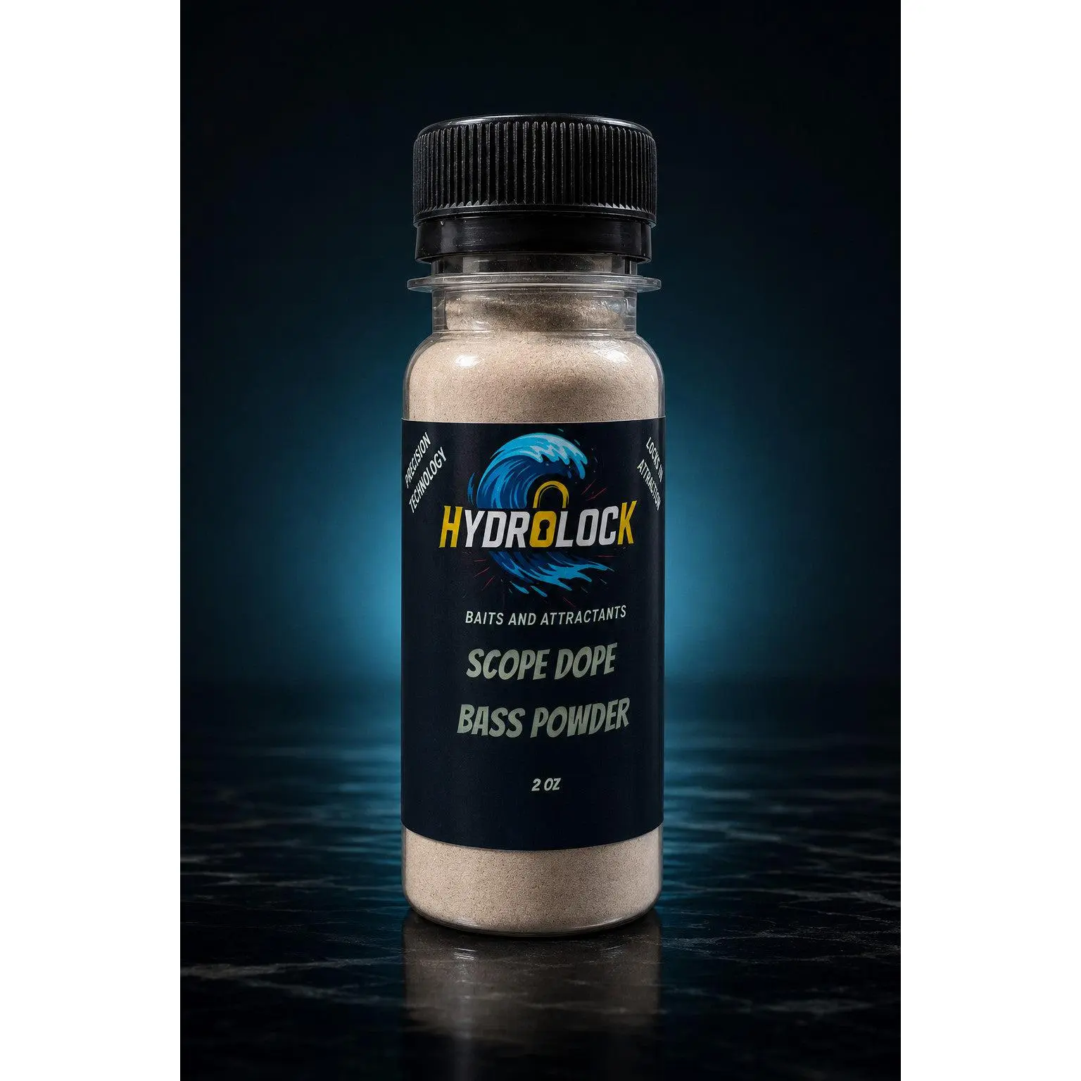 Hydrolock Scope Dope Bass Fishing Attractant Powder for Soft Plastic Lures – Crawfish Scent & FFS Visibility
