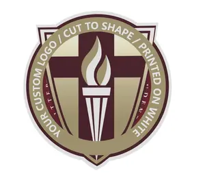 12" Color Cut to Shape Custom Logo Emblem Crest Sign Plaque Symbol For Church Business Office Company Acrylic Plaque 15901-Color-12-Cut-to-Shape-NF