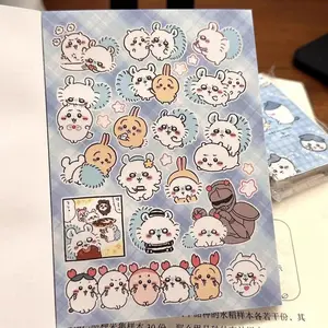 Anime Chiikawa Thick Sticker Book Cute Cartoon Adhesive Stickers for Kids Students Portable DIY Decoration Scrapbooking 2026 New
