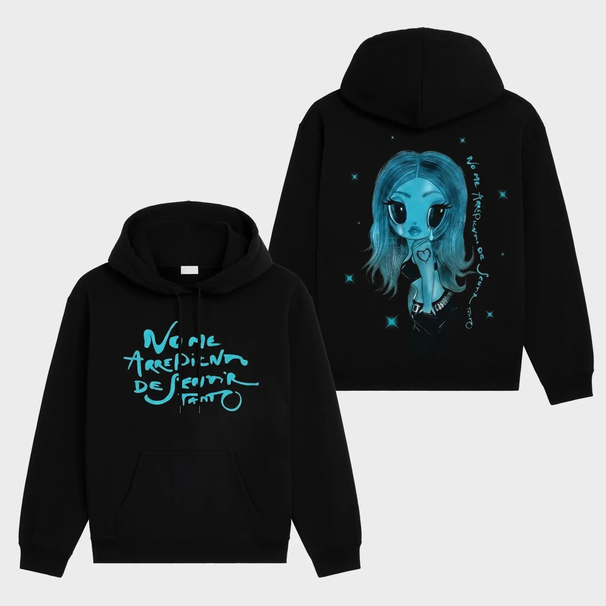 Ver 11 Karol No Me Arrepiento De Sentir Tanto Unisex Oversized Premium Cotton Hoodie, La Bichota Vintage Music Merch Hoodie, Music Latin Style, New Album Gift For Fans