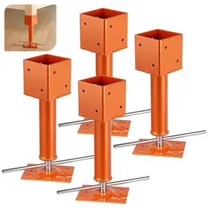 Screw Jack Post,4" x 4" Adjustable House Floor Jacks,13.4"-18.7" Height Range,24000 lbs Max Load Capacity, Temporary House Jack Pole,Lifting Floor Crawlspace Basement Shore Beam (4-PCS)