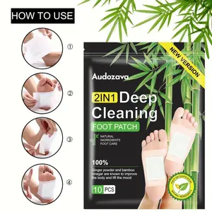 40pcs Natural Bamboo Charcoal Foot Detox Patches for Stress Relief,Herbal Ginger Bamboo Toxin Removal & Better Sleep I Natural Deep Cleansing Pads Treatment fungal care patch toxic  foot  patches