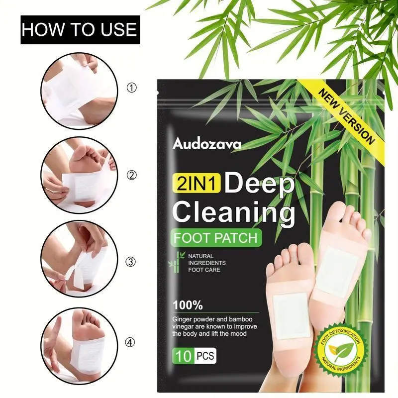 40pcs Multi-Pack Natural Bamboo Charcoal Foot Detox Patches for Adults - Herbal Ginger Ingredients, 2in1 Deep Cleaning & Exfoliation, Skin-Friendly Portable Pedicure Tool, Fungal Care, Approximately 75g (Beauty & Personal Care)