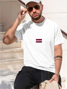 RIGA LATVIA 2026 new model Black/White Tee Stylish & Comfortable Loose Crew Neck Short Sleeve T-shirts Versatile On Trend Eye Catching Printed Graphic Casual Tee for Daily Wear Outings & Leisure