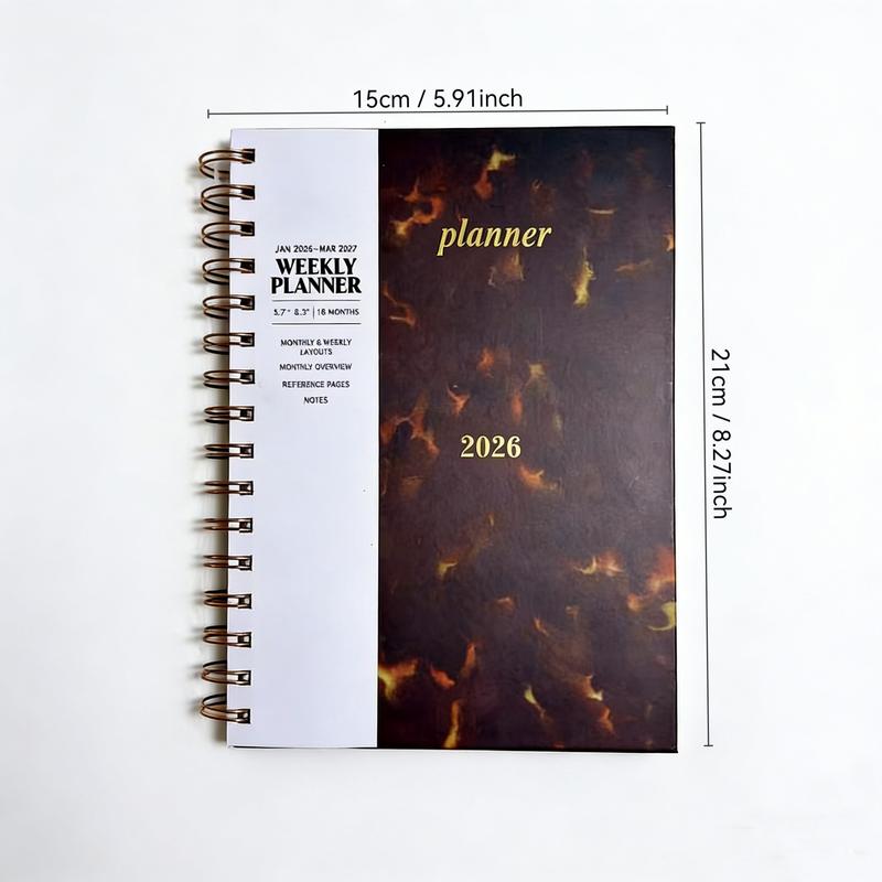Weekly Planner 2026 New Design Spiral Bound Planner for Self-Discipline, Perfect Gift for Friends and Family, Stylish and Functional