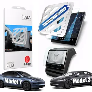 For Tesla 2025 Model 3/Y Anti-Glare Screen Protector  HD Matte Tempered Glass with Blue Light Blocking