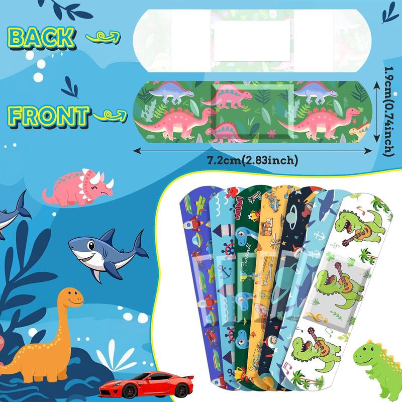 300 Pcs Adhesive Bandages, 33 Styles Kids Cartoon Bandages, Flexible, Colorful, Waterproof, Breathable, Protect Scrapes