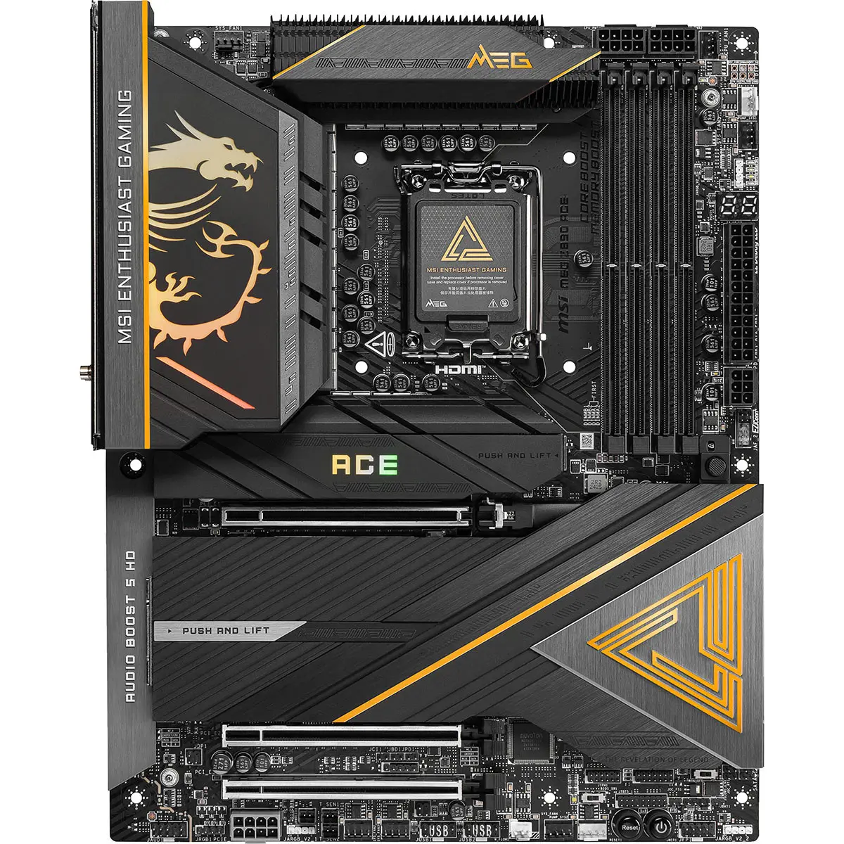 MSI MEG Z890 ACE Wi-Fi DDR5 LGA 1851 SATA 6Gb/s ATX Gaming Motherboard, Gamers