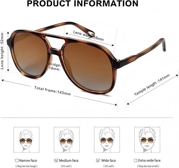 Summer Turn Up】Retro Polarized Aviator Sunglasses for Women  display picture 2