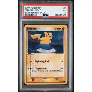 Pikachu Holo Inverted Back PSA 7 2007 Pokemon Pop Series 5 #12