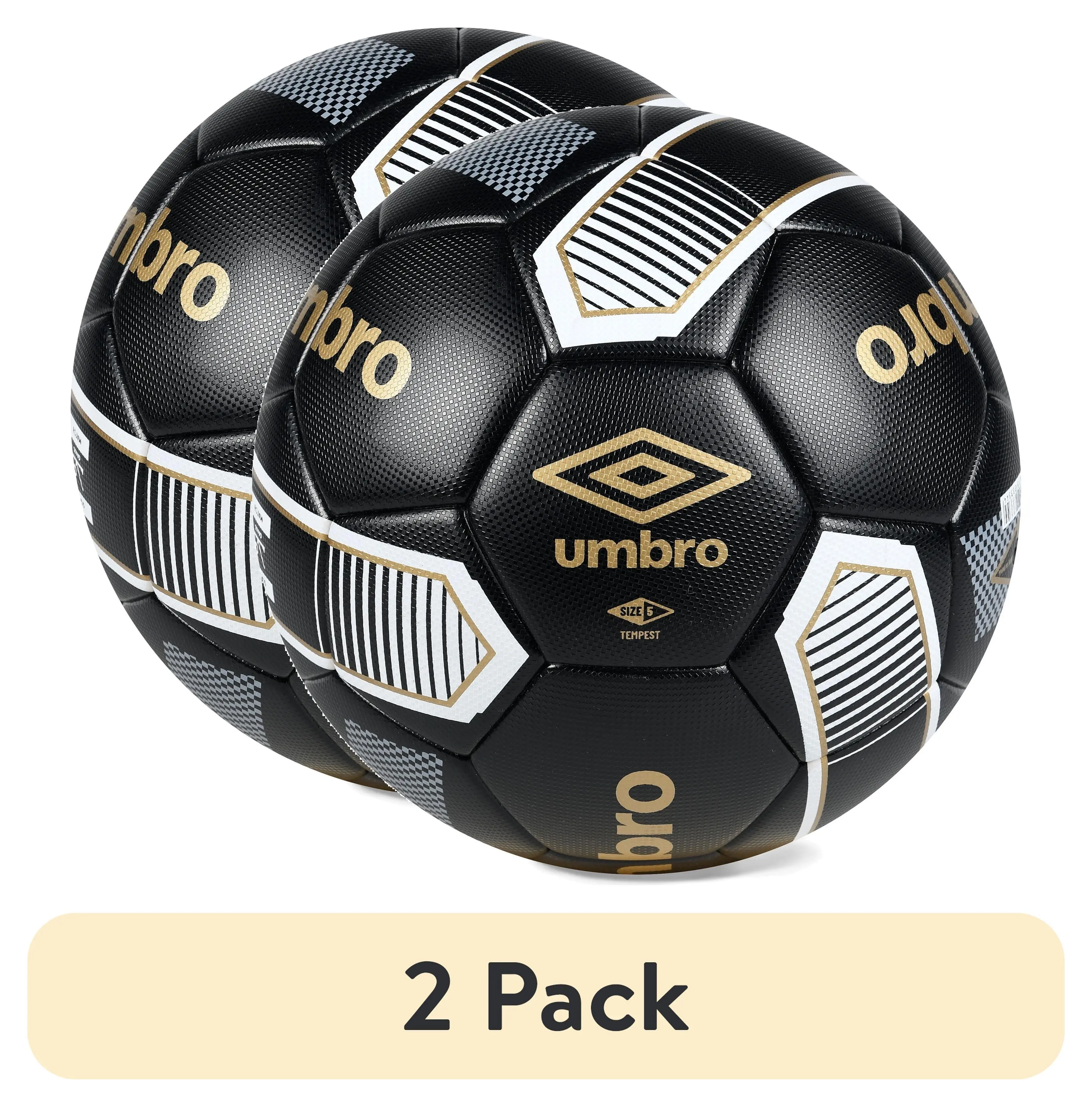 (2 Pack) Umbro NFHS Match Certified Tempest Soccer Ball, Size 5
