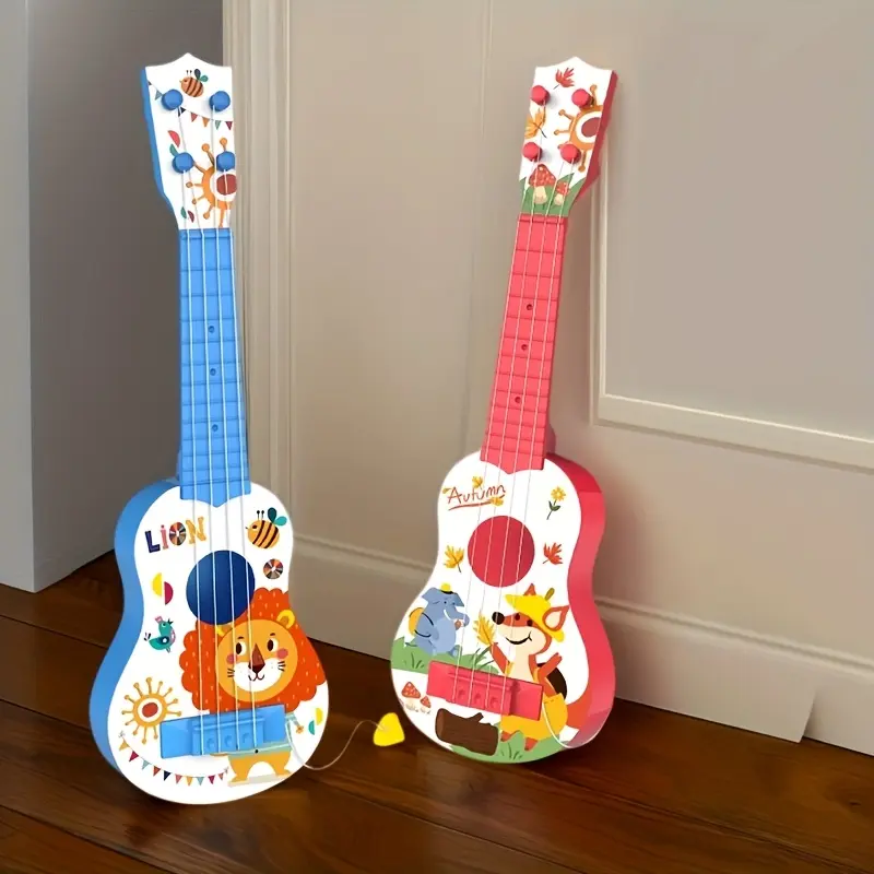 Mini Playable Ukulele Toy Guitar, Kids' Educational Musical Instrument, Party Supplies, Fun Puzzle Gift for Birthday Christmas
