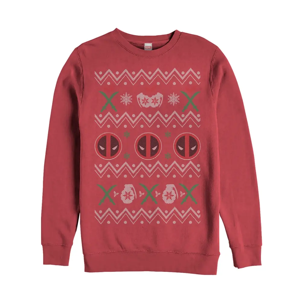 Men's Marvel Ugly Christmas Deadpool Sweatshirt