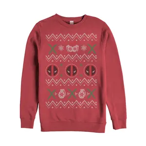 Men's Marvel Ugly Christmas Deadpool Sweatshirt