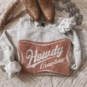 Howdy Cowboy Crewneck Sweatshirt Howdy Western Sweater Yee Haw Country Cowboy Southern Western Clothes Gift For Her Cowgirl